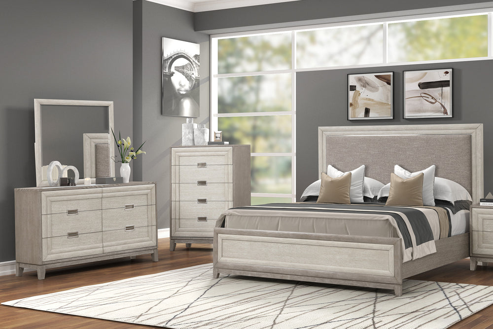 Lakelyn Bed & Dresser with Mirror