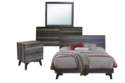 Mcentury Bed/Dr/Mr/Ns Set