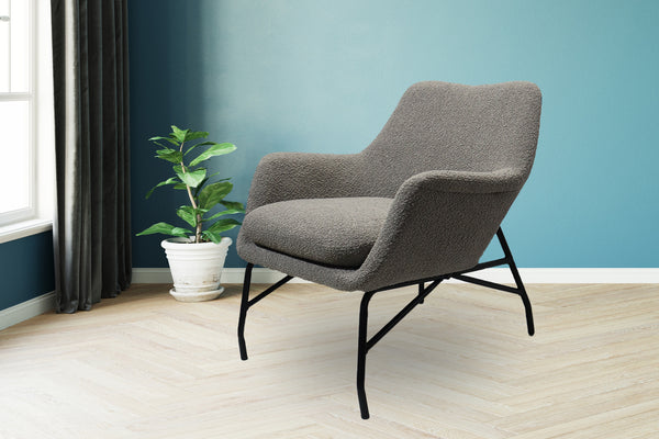 Accent Chair Boucle Lt Grey