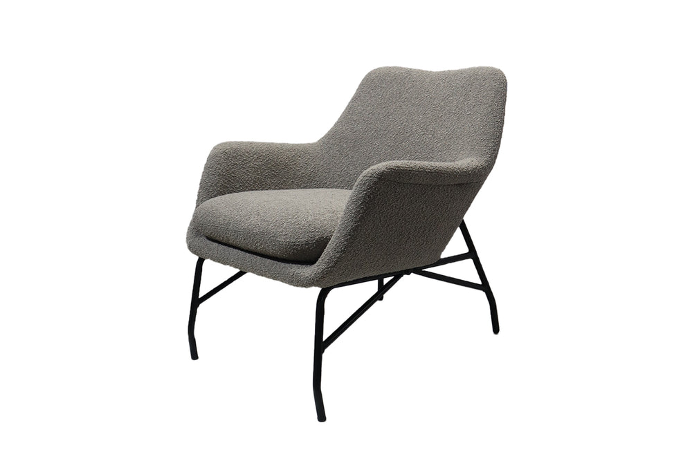 Accent Chair Boucle Lt Grey
