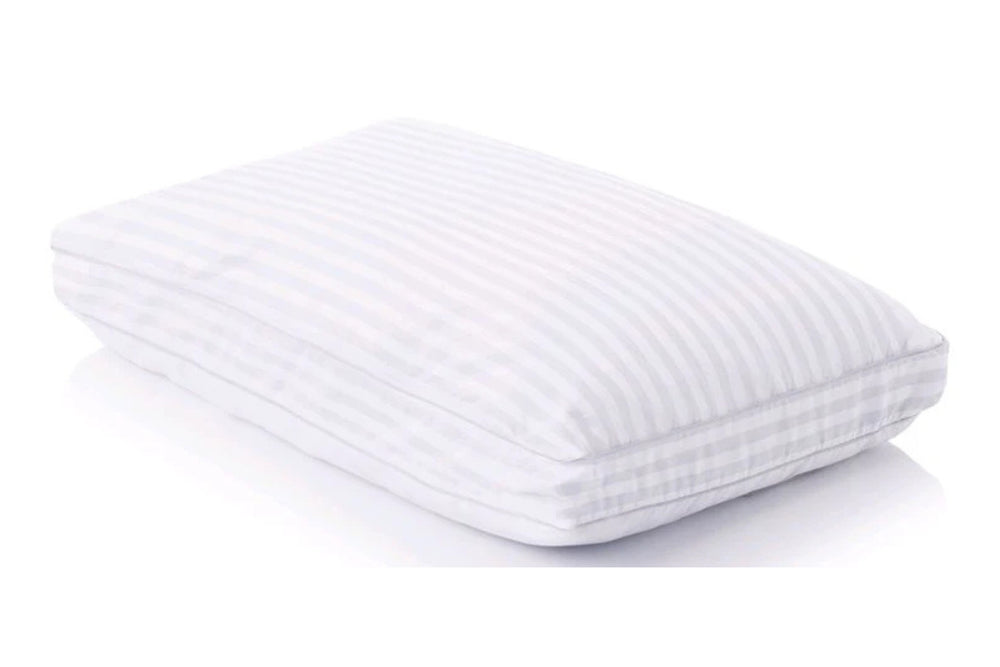 White striped pillow on a white background
