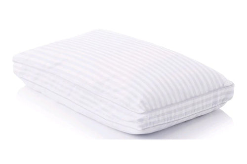 White striped pillow on a white background