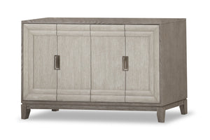 Servidor de madera, color gris con 4 puertas en fondo blanco