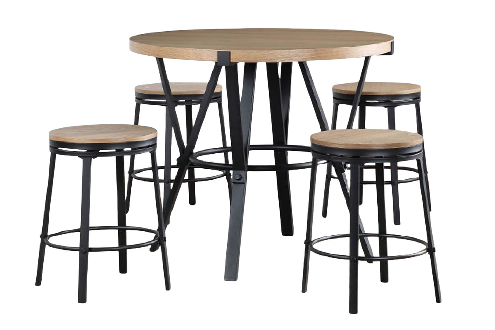 Magnolia42 Round Counter Table/4Stools Set