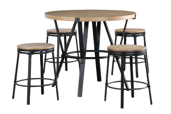 Magnolia42 Round Counter Table/4Stools Set