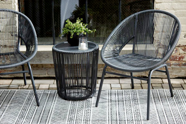 Outdoor Chair W/Table (3/CN)