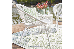Outdoor Chair W/Table (3/CN)
