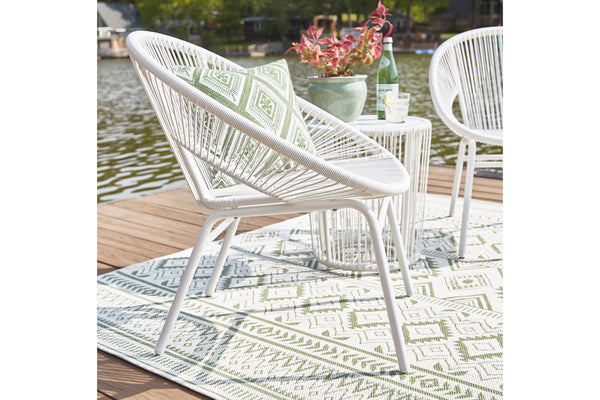 Outdoor Chair W/Table (3/CN)