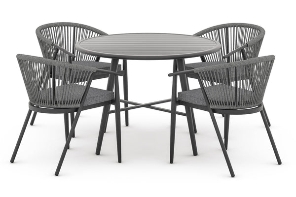 Mesa de Comedor de Exterior con 4 Sillas