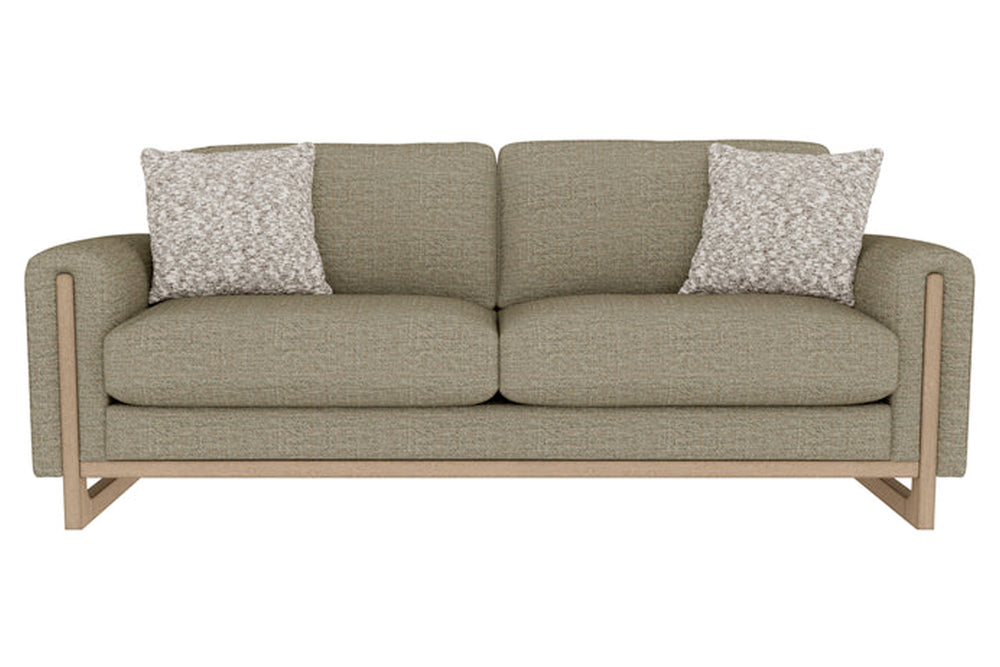 Sutton Sofa W/Wood Base&2 Pillows