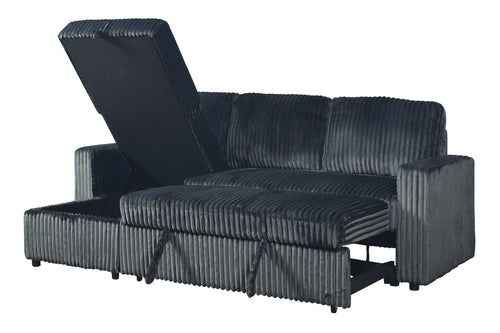 Fancy Sofa Chaise Sleeper W/Storage