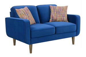 U3906 Blue Loveseat W/2 Pillow