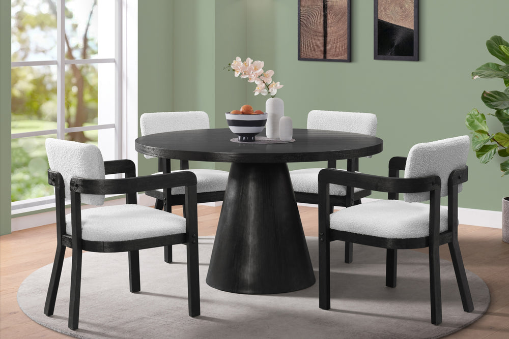 Versaille Mesa de Comedor Redonda con 4 Sillas