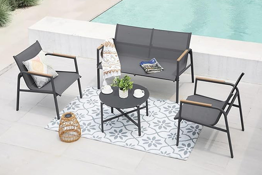 Harris Loveseat con 2 Sillas & Mesa