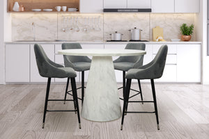 Bellini Mesa de Comedor Redonda con 4 Sillas