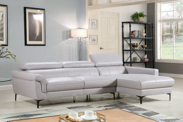 Sx6882 Leather Match Sectional Sofa