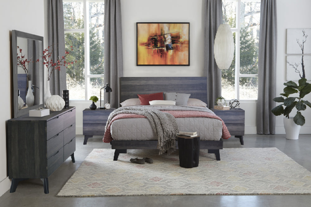 Mcentury Bed/Dr/Mr/Ns Set