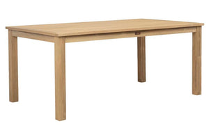 Rectangular wooden table on a white background