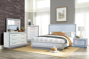 Serenity Cama Full, Gavetero con Espejo & Mesa de Noche