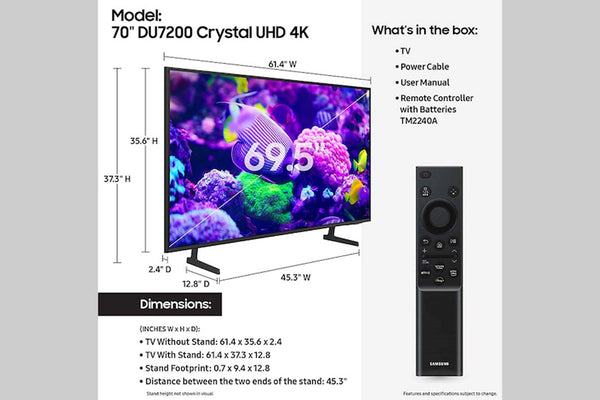 Samsung Du7200 Led 4K Crystal Uhd S7