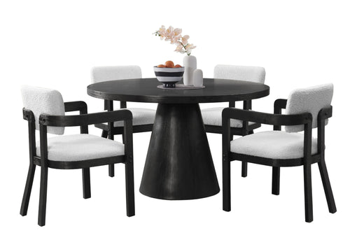 Versaille Mesa de Comedor Redonda con 4 Sillas