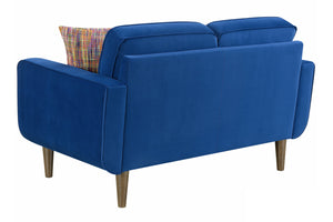 U3906 Blue Loveseat W/2 Pillow