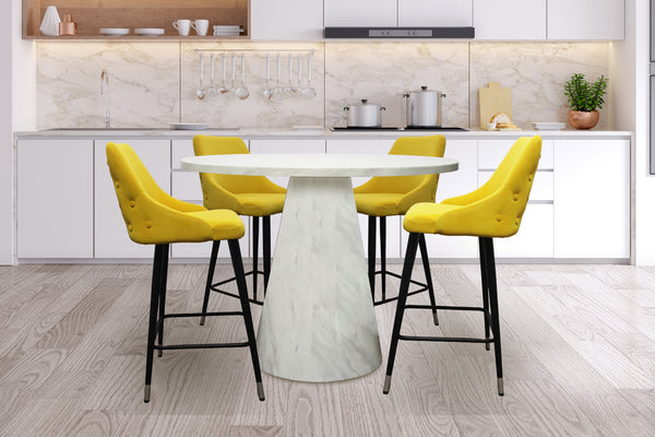 Bellini Mesa de Comedor Redonda con 4 Sillas