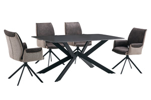 Pedro Dining Table/4Arm Chair Set