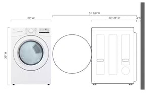 Lg 347 Dryer 7.4' F/Load-Gas Ul-Lg