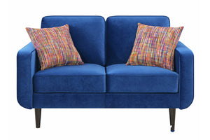 U3906 Blue Loveseat W/2 Pillow