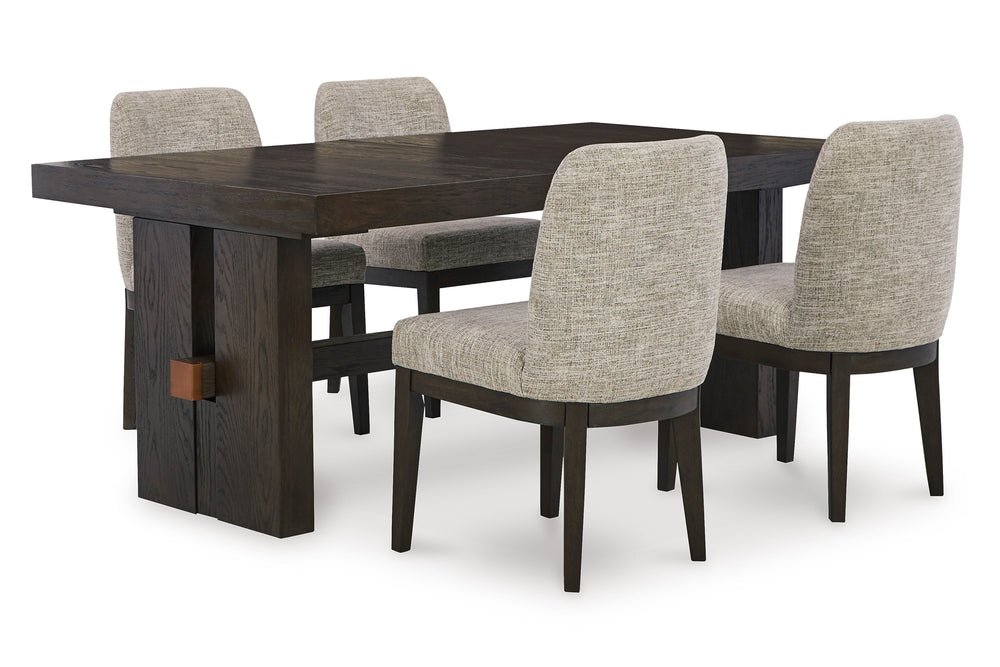 Burkhaus Mesa Rectangular Exterior con 4 Sillas