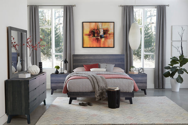 Mcentury Bed/Dr/Mr/Ns Set