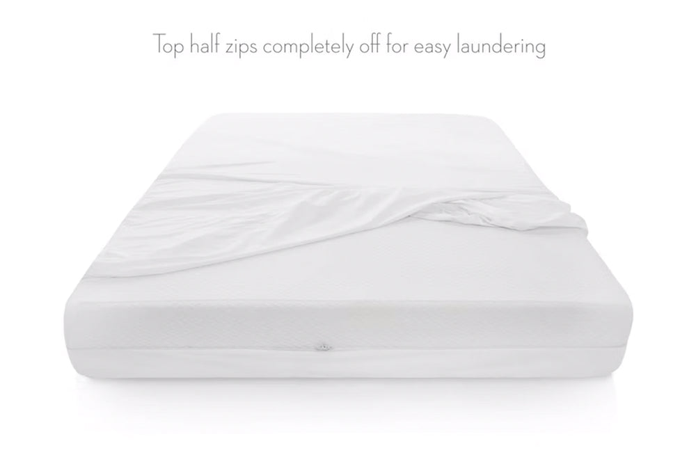 Sleep Tite mattress protector packaging  on a white background