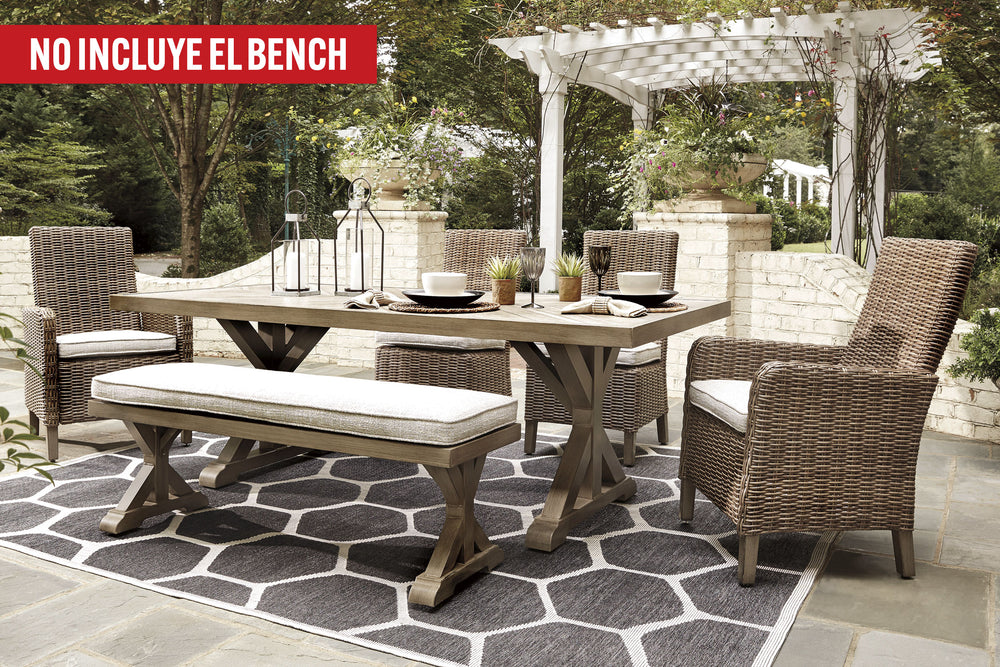 Ashley Beachcroft Rect Table W/Arm/Sidechair Set
