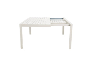 White sliding outdoor table on a white background