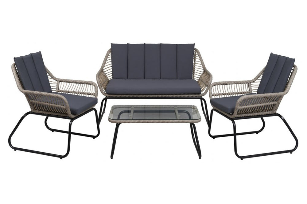 Parnu Loveseat, 2 Sillas & Mesa