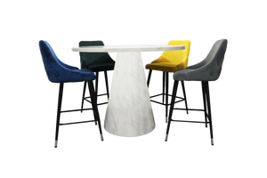 Bellini Mesa de Comedor Redonda con 4 Sillas