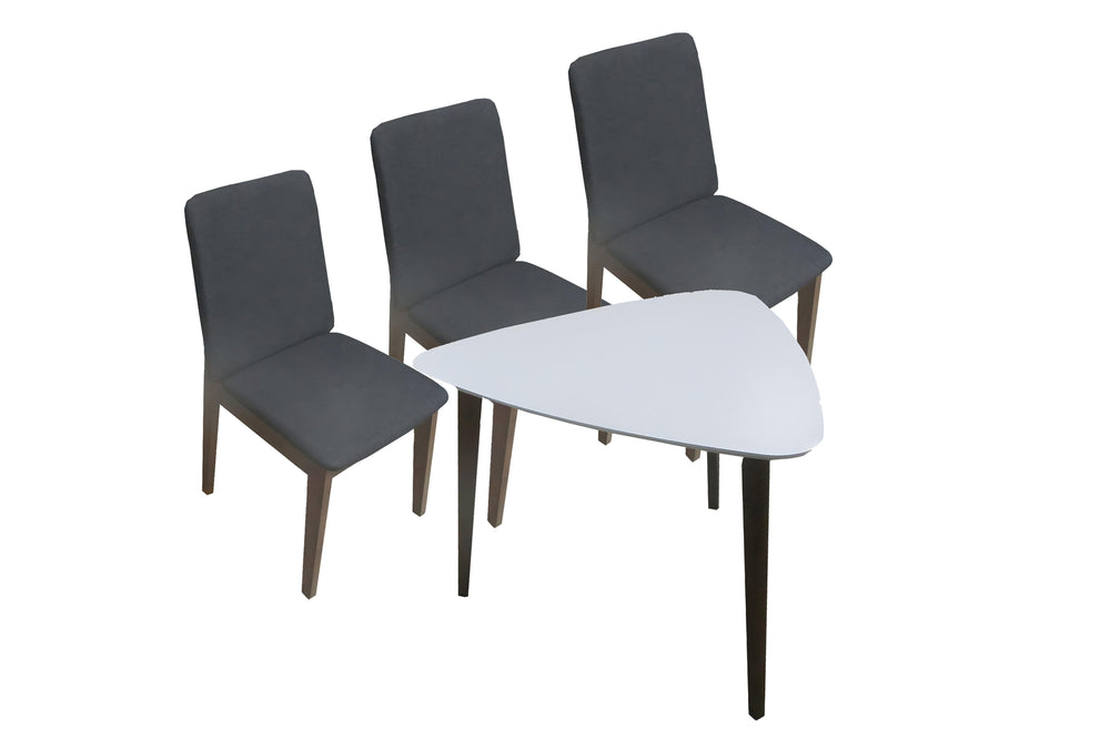 Lexington Juego de Mesa Triangular con 3 Sillas