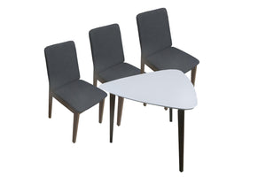 Lexington Juego de Mesa Triangular con 3 Sillas
