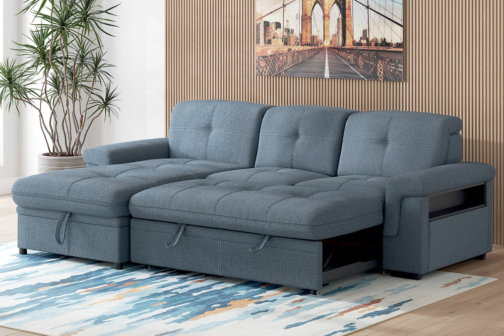 Seccional azul sobre fondo blanco