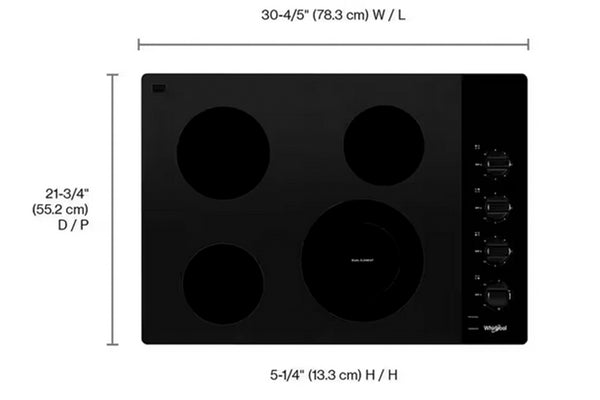Whirlpool Wce55 Tope Whir 30" Cerámica