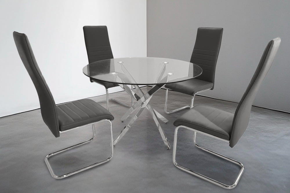 Murano Mesa de Comedor Redonda con 4 Sillas
