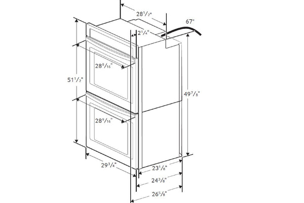 Samsung Nv51t Double Oven 30"Ele Wall