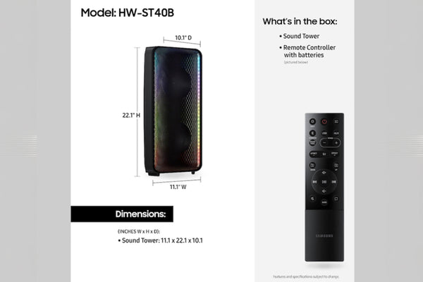 St40b Torre de Sonido 160W 12H-Batería