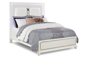Glamour Cama con Gavetero y Espejo & Mesa de Noche