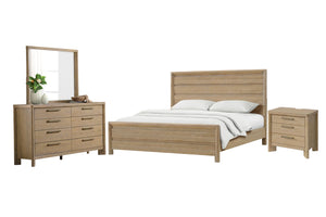 Pacific Cama, Gavetero con Espejo & Mesa de Noche