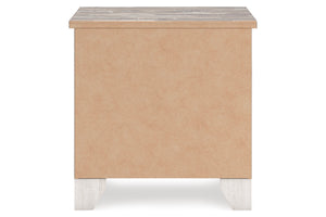 Mesa de noche despalda sobre fondo blanco