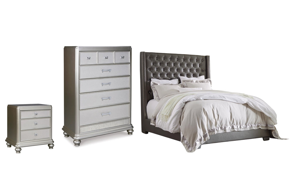 Coralayne Cama Queen, Chest & Mesa de Noche