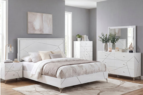 Orlo Full Bed with Dresser Mirror & Nightstand