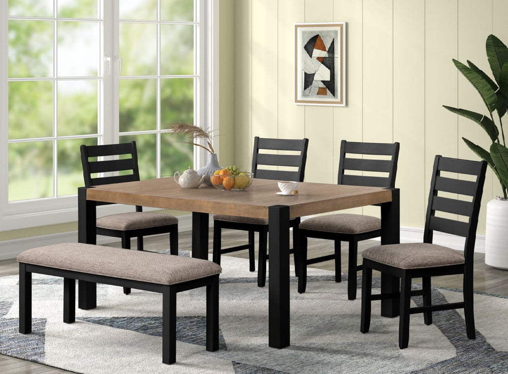 Mesa de Comedor Rectangular con 4 Sillas & Bench